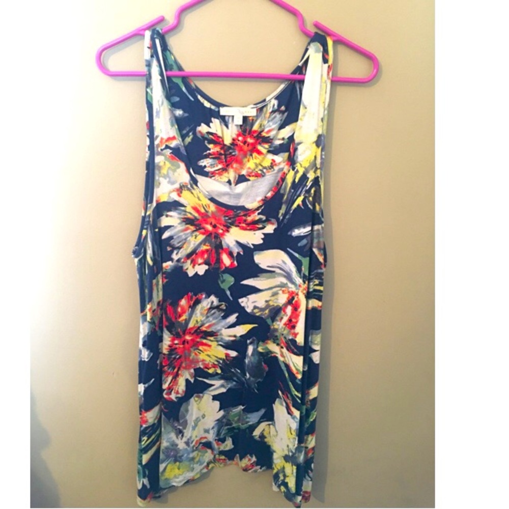 Anthropologie - Weston Wear- Flower Print Tank with Tie in Back